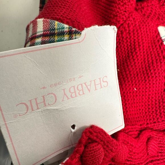 NWT Shabby Chic Infant Girls Red Plaid Dress with White Tights - Size 3-6M - Picture 3 of 7